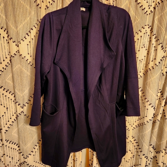 2X Max Studio Flowy Black Blazer - Picture 1 of 2